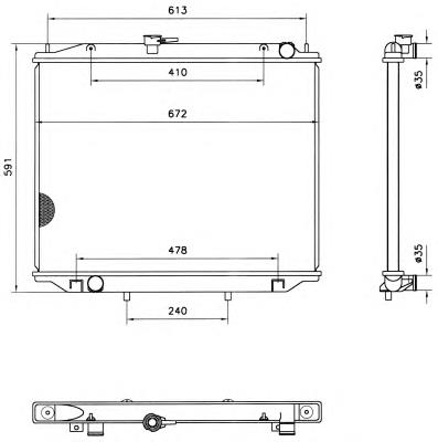 52082 NRF radiador de esfriamento de motor