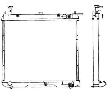 164005B331 Toyota radiador de esfriamento de motor