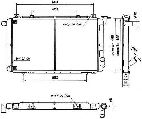 Radiador de esfriamento de motor 52149 NRF