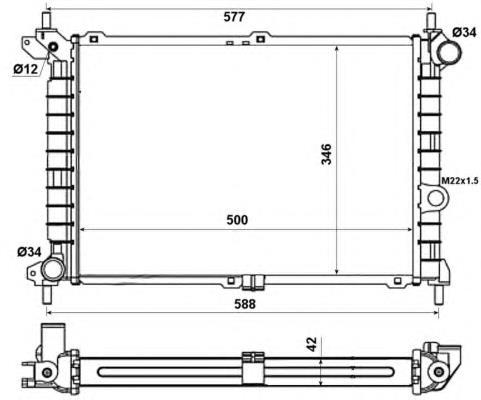 52142 NRF radiador de esfriamento de motor