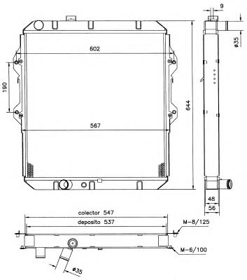 8180082K Polcar radiador de esfriamento de motor