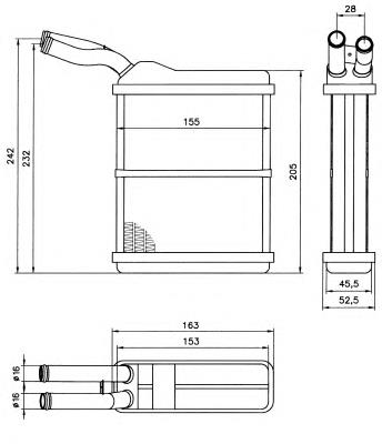 037-015-0017-B Abakus radiador de forno (de aquecedor)