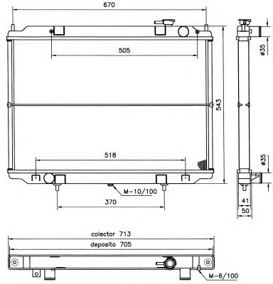 279608-3 Polcar radiador de esfriamento de motor