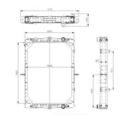 Радиатор охлаждения двигателя NRF 519745 цена, от 411.69 USD