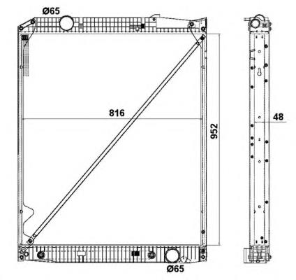 519577 NRF radiador de esfriamento de motor