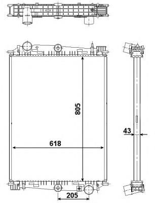 Radiador de esfriamento de motor 519585 NRF