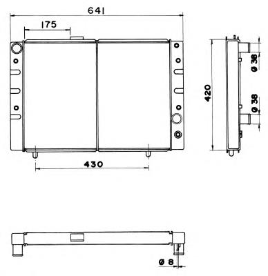 Radiador de esfriamento de motor 52036 NRF