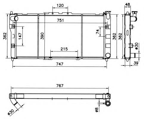 52031 NRF radiador de esfriamento de motor