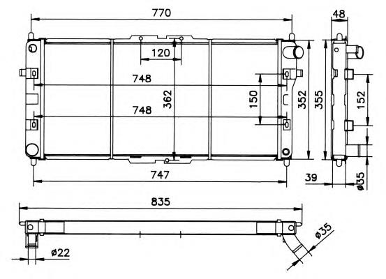 52029 NRF radiador de esfriamento de motor