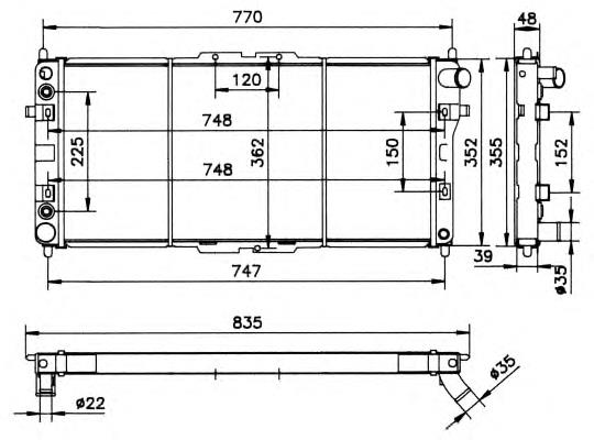 52030 NRF radiador de esfriamento de motor