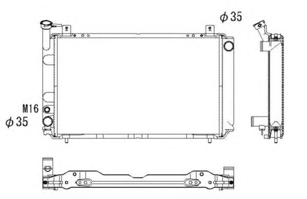 Radiador de esfriamento de motor 52052 NRF