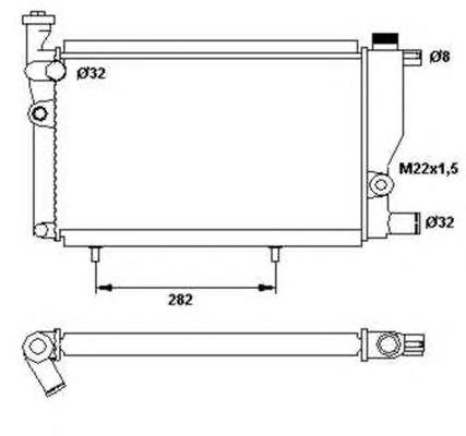 Radiador de esfriamento de motor 52024 NRF