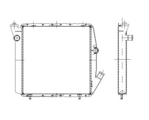 Radiador de esfriamento de motor 52026 NRF