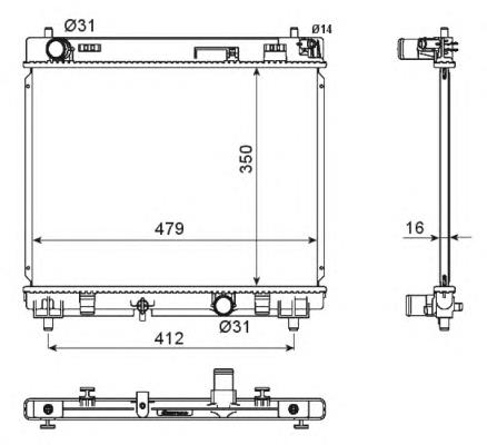 CR1205000S Knecht-Mahle radiador de esfriamento de motor