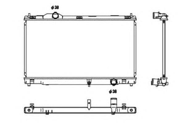 Radiador de esfriamento de motor para Lexus IS (E2)