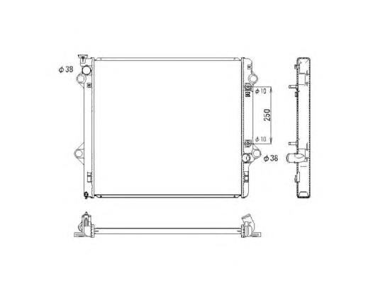 1640030140 Toyota radiador de esfriamento de motor