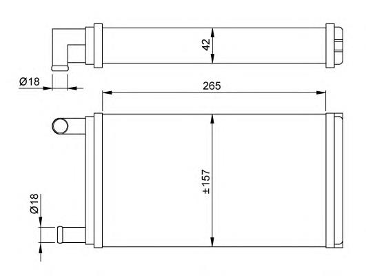 Radiador de forno (de aquecedor) 53555 NRF