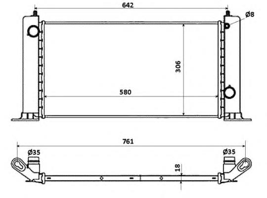 53603 NRF radiador de esfriamento de motor