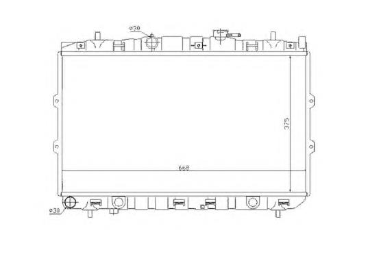 R12165 Sato Tech radiador de esfriamento de motor