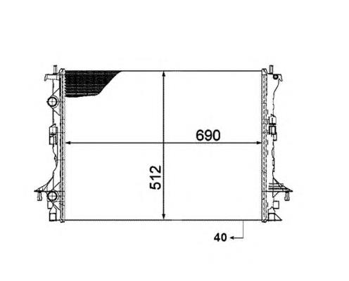 Радиатор 701240 VALEO