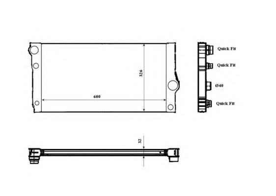 53817 NRF radiador de esfriamento de motor