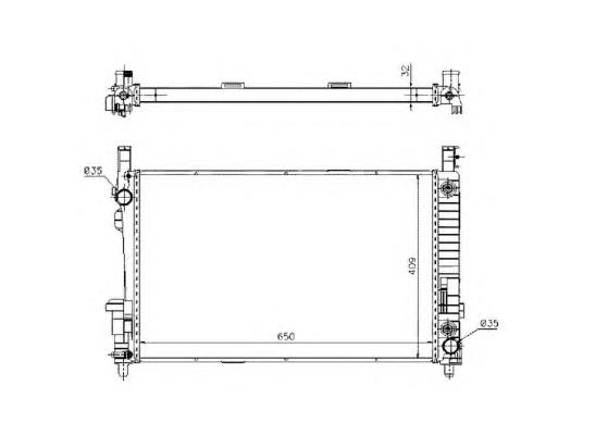 53802 NRF radiador de esfriamento de motor