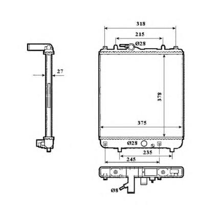 53825A NRF radiador de esfriamento de motor