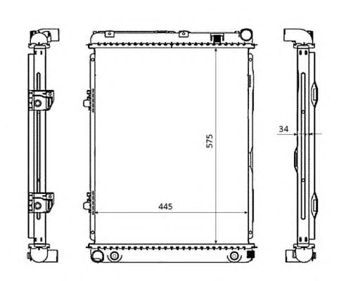 Radiador de esfriamento de motor 53866 NRF