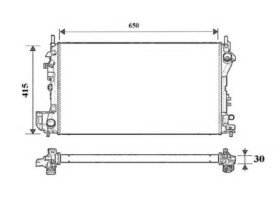 1300251 Opel radiador de esfriamento de motor