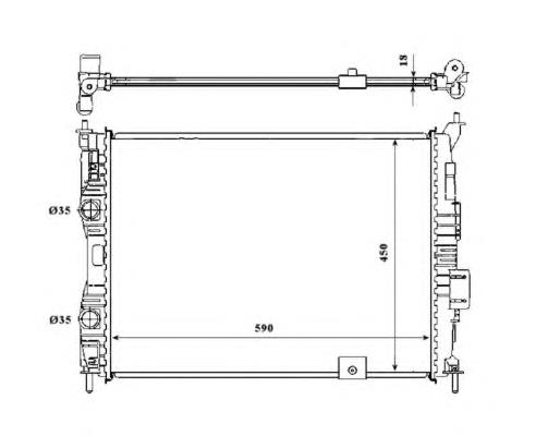 21400JD000 Nissan radiador de esfriamento de motor