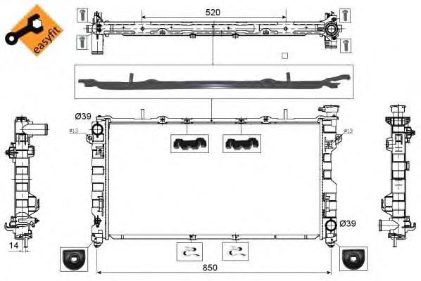 1183003 Frig AIR radiador de esfriamento de motor