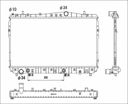 96553243 Market (OEM) radiador de esfriamento de motor