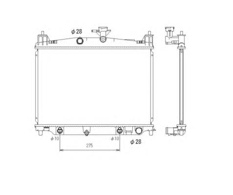 M0160470 Jdeus radiador de esfriamento de motor