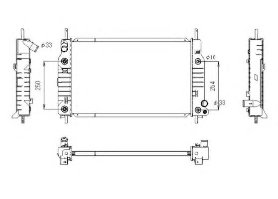 Radiador de esfriamento de motor 53748 NRF