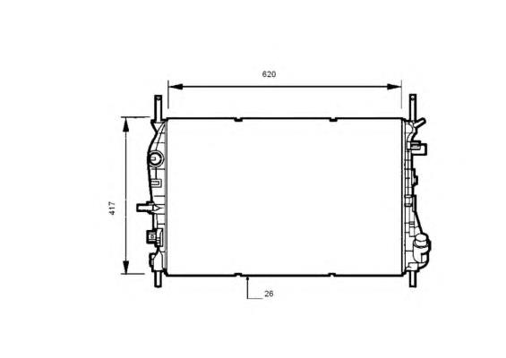 2S718005CB Ford radiador de esfriamento de motor