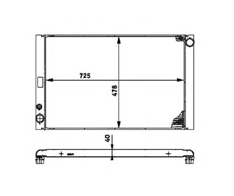 Radiador de esfriamento de motor para Audi A8 (4E2, 4E8)