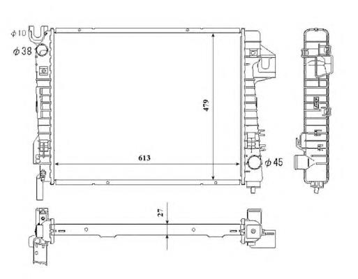 Radiador de esfriamento de motor 53712 NRF