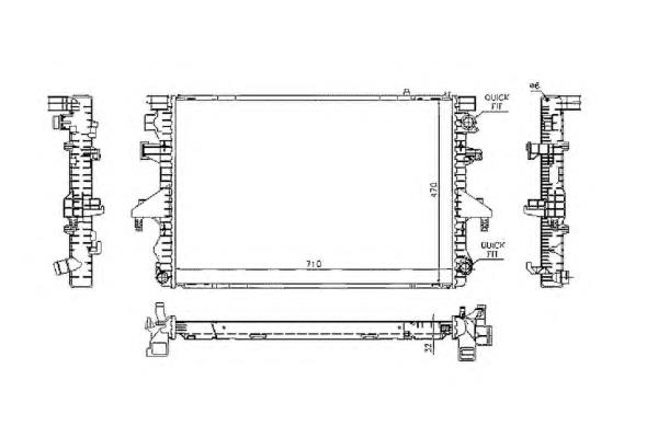 53795 NRF radiador de esfriamento de motor