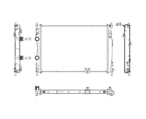 ADN19896 Blue Print radiador de esfriamento de motor