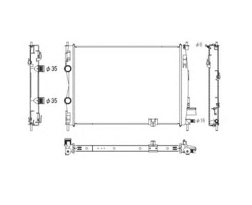 92110JD50B Nissan radiador de esfriamento de motor