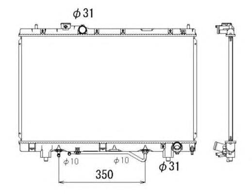 164007A260 Toyota radiador de esfriamento de motor