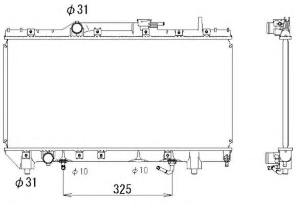 Radiador de esfriamento de motor 53336 NRF