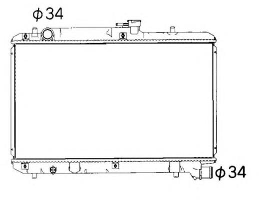 ADK89813 Blue Print radiador de esfriamento de motor