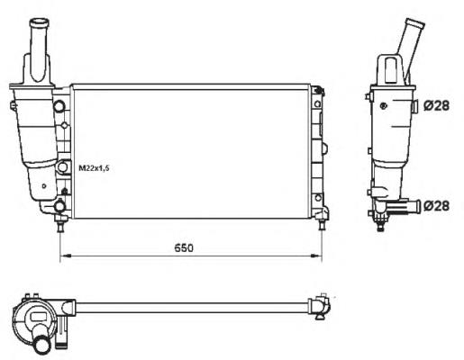 46517926 Fiat/Alfa/Lancia radiador de esfriamento de motor