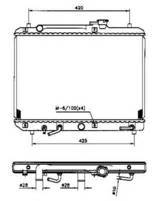 Radiador de esfriamento de motor para Suzuki Baleno (EG)