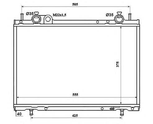 53201 NRF radiador de esfriamento de motor