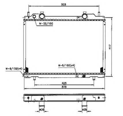 Radiador de esfriamento de motor 53222 NRF