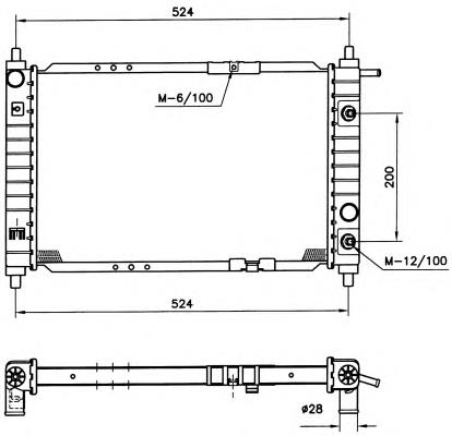 53251 NRF radiador de esfriamento de motor