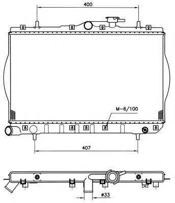 53260 NRF radiador de esfriamento de motor