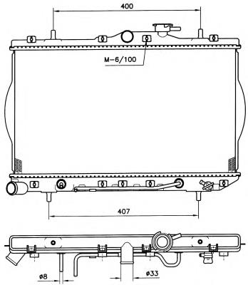 Radiador de esfriamento de motor 53261 NRF